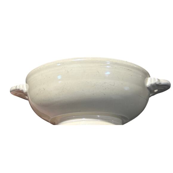 Vintage Fiesta Cream Soup Bowl Ivory Classic Ring Pattern Discontinued - Picture 2 of 7